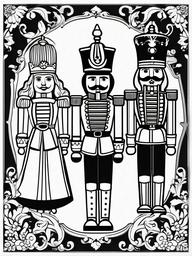 Nutcracker Color  outling,coloring pages,black and whit