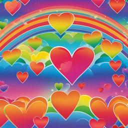 Rainbow Background Wallpaper - heart background rainbow  