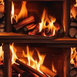 Fire Wallpaper - Warm fire in cozy, rustic setting  background wallpaper