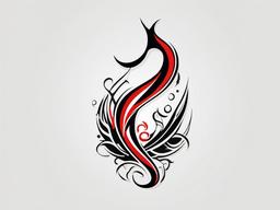 Hawaiian Fish Hook Tattoo - Embrace symbolism and strength with a tattoo featuring the traditional Hawaiian fish hook.  simple vector color tattoo,minmal,white background