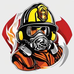 Fire Fighter clipart - firefighter helmet and gear  vector clipart