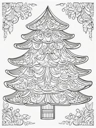 Christmas Color Book Pages  black and white outline, coloring pages,