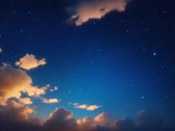 Blue Starry Sky Background  