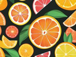 Citrus Fruit Sticker - Bright and refreshing, a citrus fruit-colored burst, , sticker vector art, minimalist design