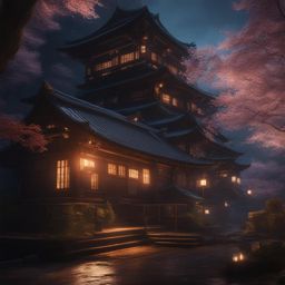 futaba sakura,cracking the toughest security codes,a dimly lit hacker hideout detailed matte painting, deep color, fantastical, intricate detail, splash screen, complementary colors, fantasy concept art, 8k resolution trending on artstation unreal engine 5