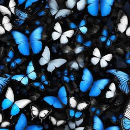 Butterfly Background Wallpaper - black wallpaper with blue butterflies  