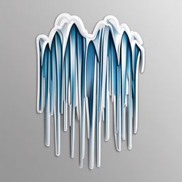 Icicle border sticker- Frosty and intricate, , sticker vector art, minimalist design