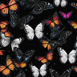 Butterfly Background Wallpaper - black background butterflies  