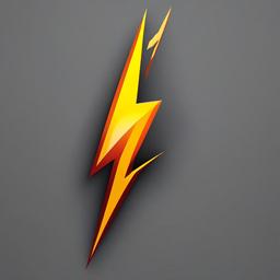 3D Lightning Bolt Tattoo - Add depth and dimension to the iconic lightning bolt.  minimalist color tattoo, vector