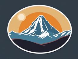 Mount Kailash sticker- Sacred peak in Tibet, considered a pilgrimage site in Hinduism, Buddhism, and Jainism, , sticker vector art, minimalist design