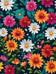 Flower Scenery Backgrounds Blooming Gardens and Natural Beauty wallpaper splash art, vibrant colors, intricate patterns