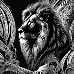 Lion Background Wallpaper - lion black and white wallpaper hd  