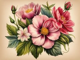birth flower tattoos, celebrating your birth month with the corresponding flower. 