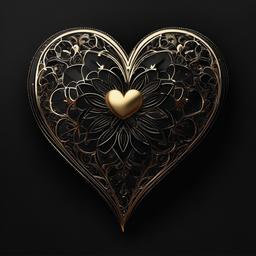 black background with heart  