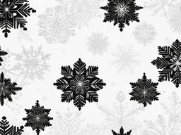 Black Snowflake Background  