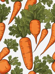 carrot clipart: harvested from a thriving vegetable garden. 