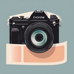 Camera Clipart - A camera capturing memories.  color clipart, minimalist, vector art, 