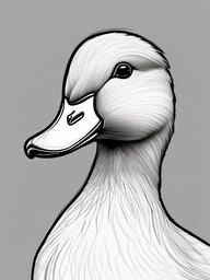 simple drawing of a duck  minimal rough sketch scribbles,doodles,black and white