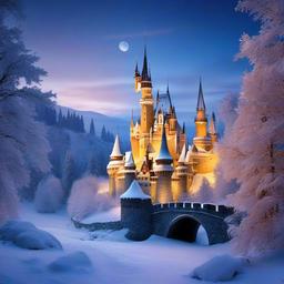 Winter background wallpaper - snow castle wallpaper  