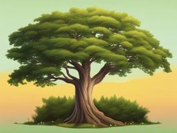 tree clipart - standing tall amid nature's beauty. 
