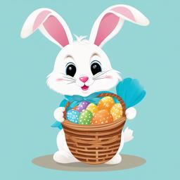 Easter Bunny clipart - Easter Bunny with a basket of treats  