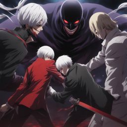 kaneki confronts ghouls in intense hand-to-hand combat. 