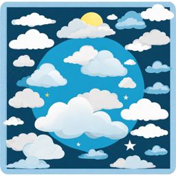 cloud clipart - floating peacefully in the sky. 