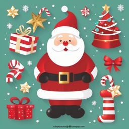 Free Xmas images clip art, A collection of free Christmas-themed images.  simple, 2d flat