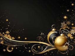 Black And Gold Christmas Background  