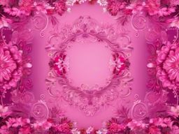 Magical Garden Pink Background intricate details, patterns, wallpaper photo