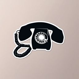 Telephone Receiver Sticker - Telephone receiver, ,vector color sticker art,minimal