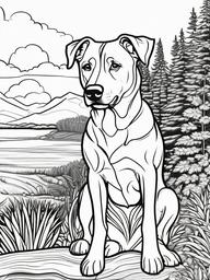 Dog Coloring Pages - Man's Loyal Best Friend  black outline printable coloring page