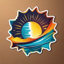 Sun sticker- Bright and shining, , sticker vector art, minimalist design