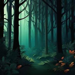 Forest Background Wallpaper - cartoon dark forest background  