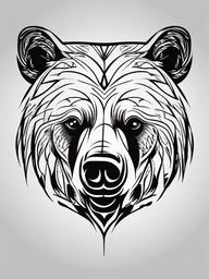 bear scratch tattoo  simple vector color tattoo