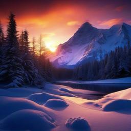 Mountain Background Wallpaper - snowy mountain sunset wallpaper  