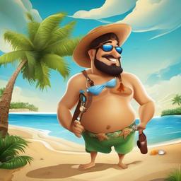 Beach background - beach background caricature  