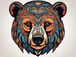 bear tattoo traditional  simple vector color tattoo