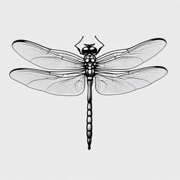 Dragonfly Tattoos for Females - Dragonfly tattoos specifically designed for a feminine aesthetic.  simple color tattoo,minimalist,white background