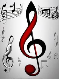 Music Notes clipart - music notes with a treble clef  