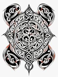 tribal tattoo celtic  simple color tattoo,minimal,white background