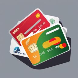 Credit card and money icon - Credit card and money icon for financial transactions,  color clipart, vector art