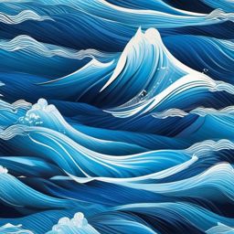 Blue Wallpapers - Tranquil Ocean Waves and Azure Skies wallpaper splash art, vibrant colors, intricate patterns