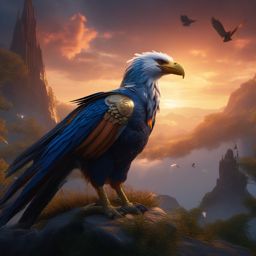 Zephyra Stormrider, an aarakocra cleric devoted to the sky gods detailed matte painting, deep color, fantastical, intricate detail, splash screen, complementary colors, fantasy concept art, 8k resolution trending on artstation unreal engine 5