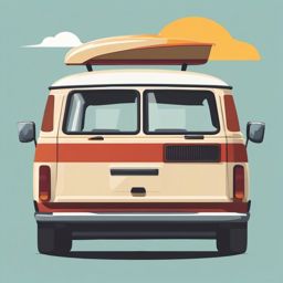 Mini Van Clipart - A mini van for family outings and road trips.  color vector clipart, minimal style