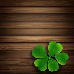 Four Leaf Clover clipart - four-leaf clover on a wooden table  