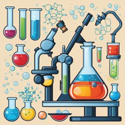 science clipart: educational science with laboratory equipment. 