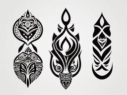 maori symbol tattoo  simple color tattoo,minimalist,white background