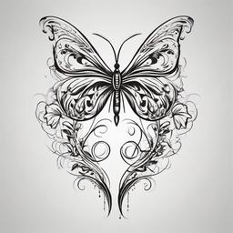 gemini tattoos with butterflies  simple vector color tattoo