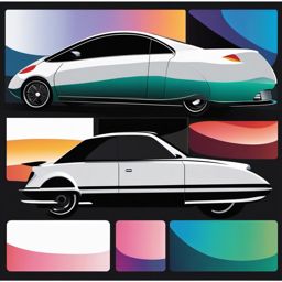 Car Clipart - A sleek car ready for a drive, a symbol of mobility.  color clipart, minimalist, vector art, 